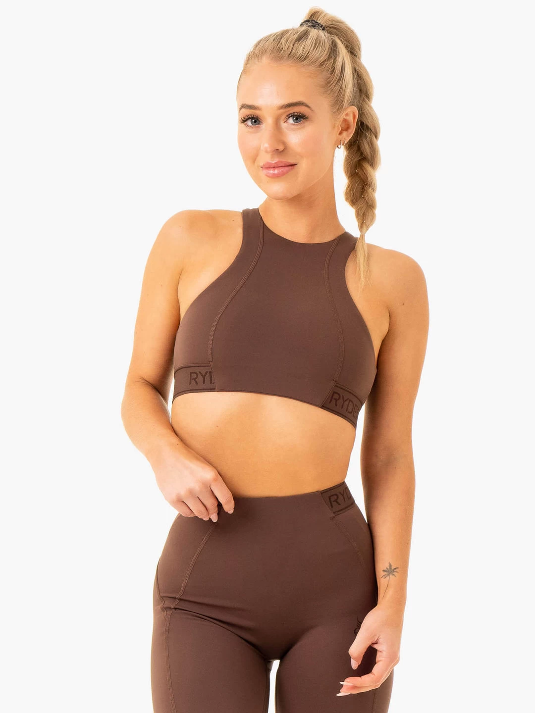Level Up High Impact Sports Bra - Chocolate 2 Level Up High Impact Sports Bra - Chocolate - Image 2