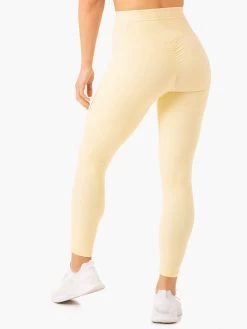 Level Up High Waisted Scrunch Leggings - Butter -Ryderwear level up high waisted scrunch leggings butter clothing ryderwear 181161 1080x