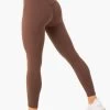 Level Up High Waisted Scrunch Leggings - Chocolate