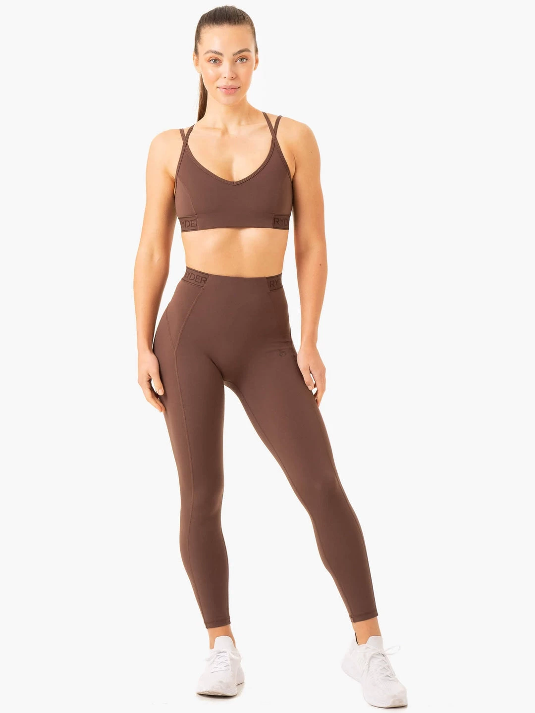 Level Up High Waisted Scrunch Leggings - Chocolate 6 Level Up High Waisted Scrunch Leggings - Chocolate - Image 6