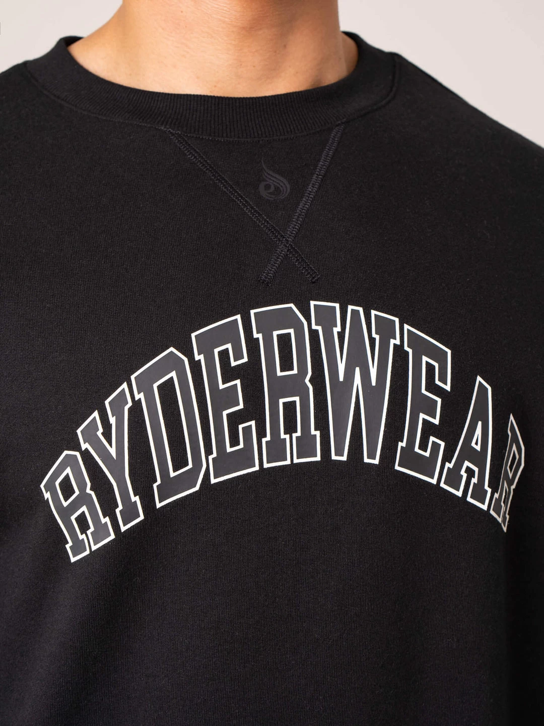 Men's Collegiate Crew Neck - Black 4 Men's Collegiate Crew Neck - Black - Image 4
