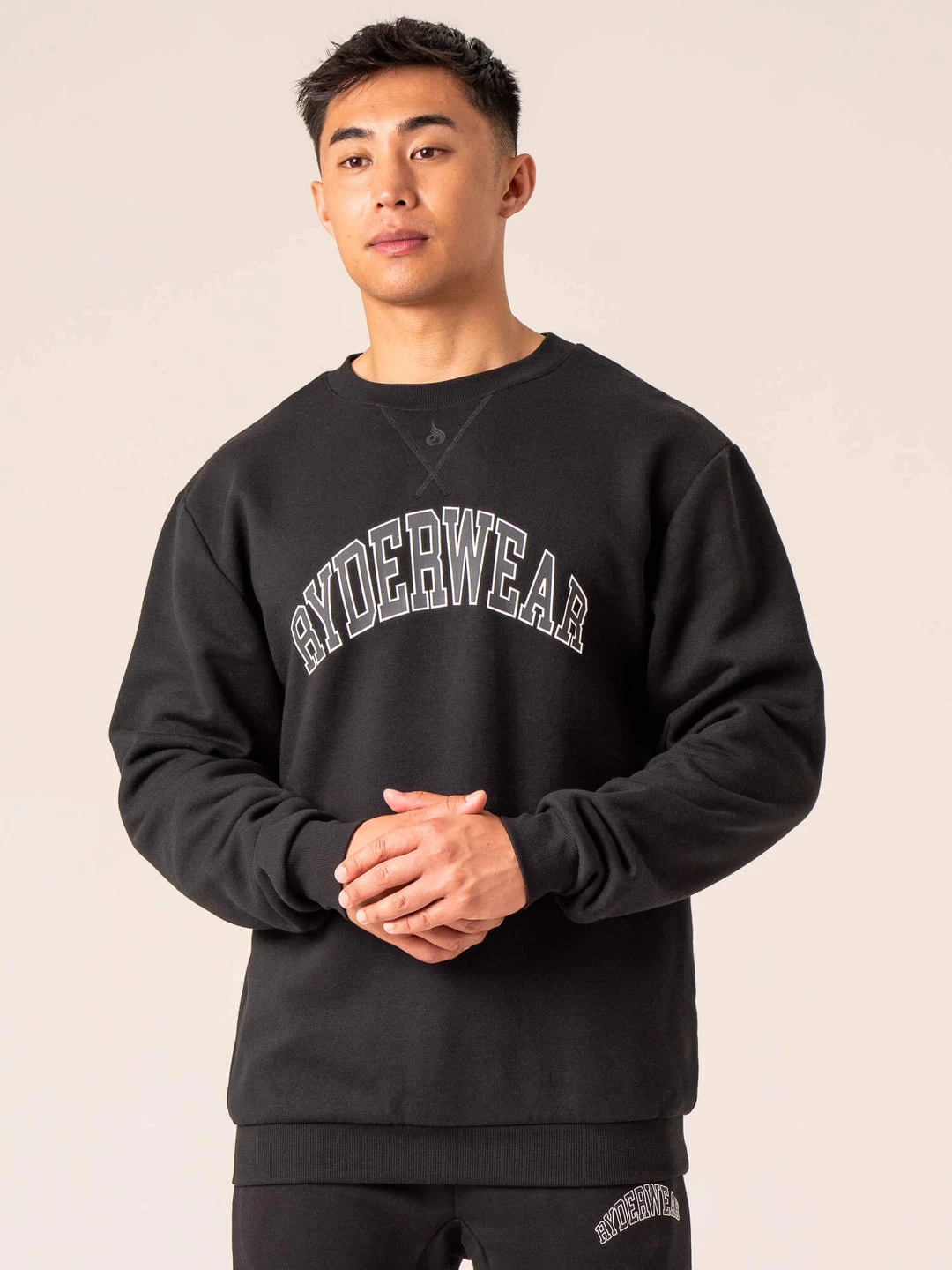Men's Collegiate Crew Neck - Black 1 Men's Collegiate Crew Neck - Black