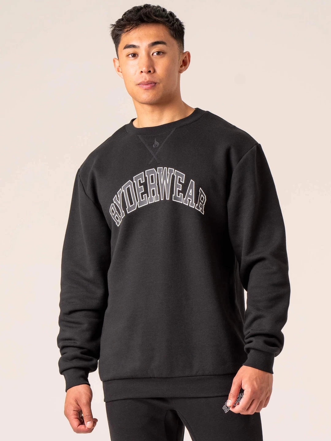Men's Collegiate Crew Neck - Black 3 Men's Collegiate Crew Neck - Black - Image 3