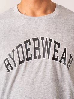 Men's Collegiate T-Shirt - Grey Marl -Ryderwear mens collegiate t shirt grey marl clothing ryderwear 544231 1080x