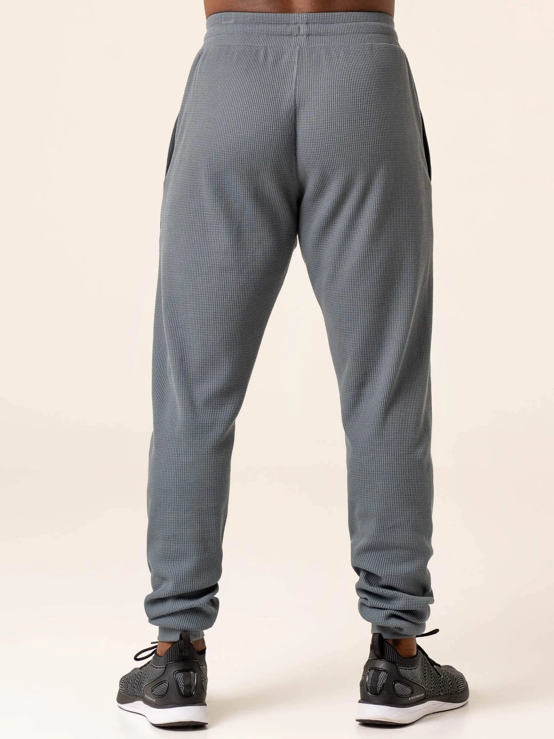 Men's Waffle Lounge Pants - Steel Blue 2 Men's Waffle Lounge Pants - Steel Blue - Image 2