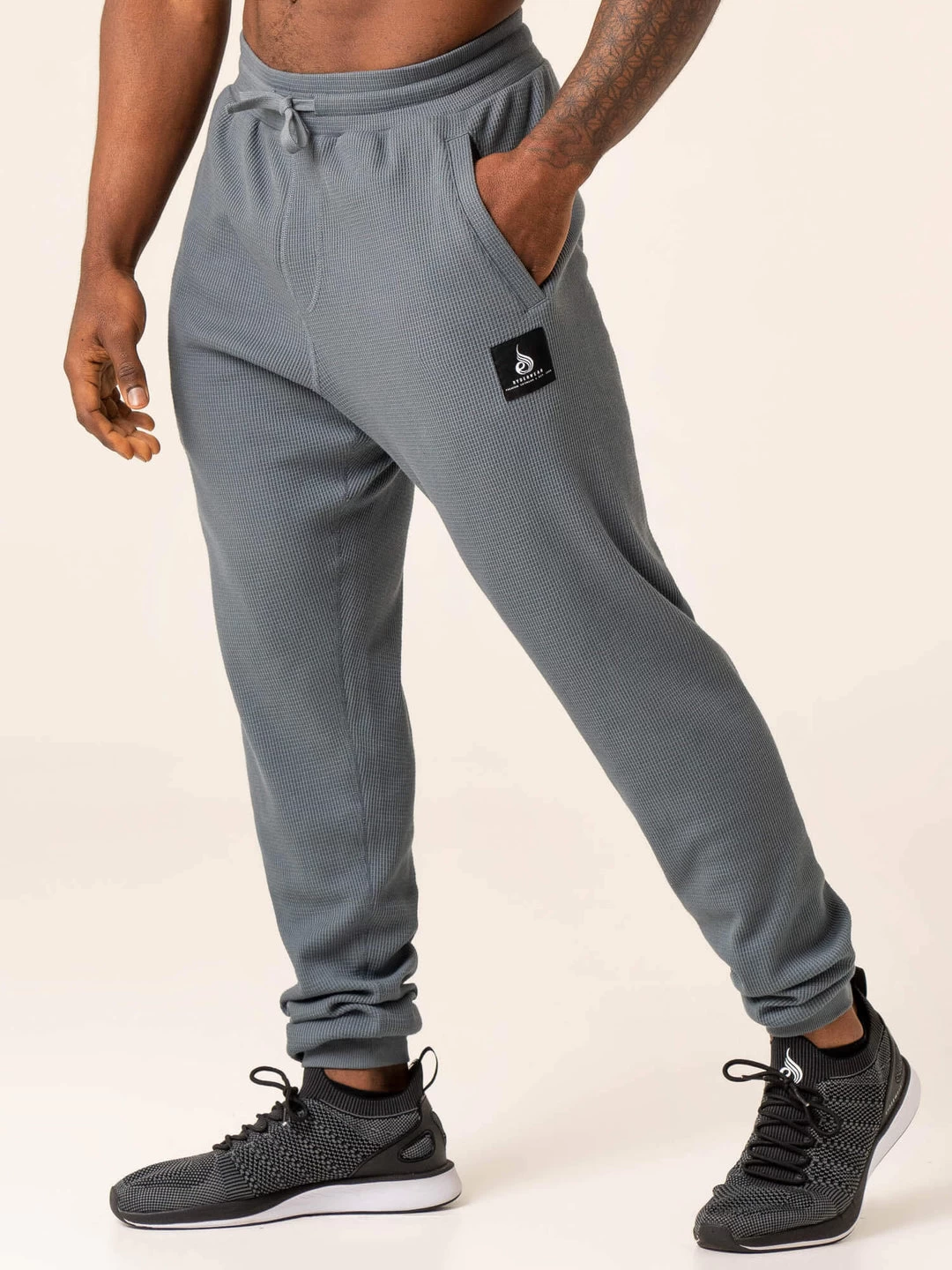 Men's Waffle Lounge Pants - Steel Blue 1 Men's Waffle Lounge Pants - Steel Blue
