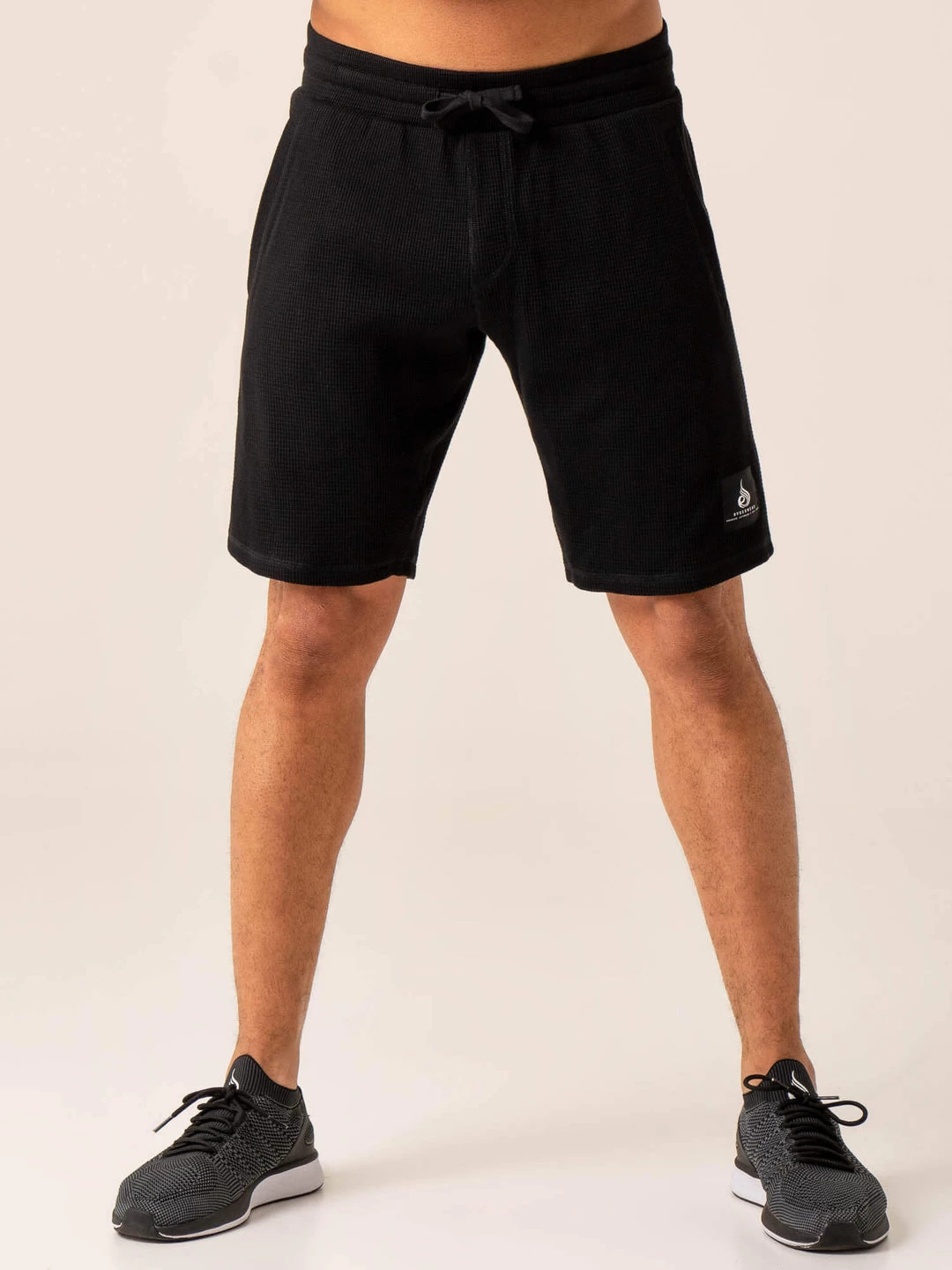 Men's Waffle Lounge Shorts - Black 1 Men's Waffle Lounge Shorts - Black