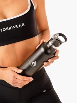 Metal Water Bottle - Black -Ryderwear metal water bottle black accessories ryderwear 726823 1080x