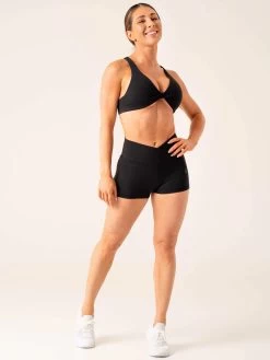 Momentum Cross Over Scrunch Booty Shorts - Black 9 Momentum Cross Over Scrunch Booty Shorts - Black -Ryderwear momentum cross over scrunch booty shorts black clothing ryderwear 530250 1080x