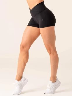 Momentum Cross Over Scrunch Booty Shorts - Black 7 Momentum Cross Over Scrunch Booty Shorts - Black -Ryderwear momentum cross over scrunch booty shorts black clothing ryderwear 655676 1080x