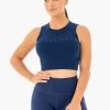 Motion Crop Top - Navy