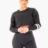Motion Cropped Sweater - Black