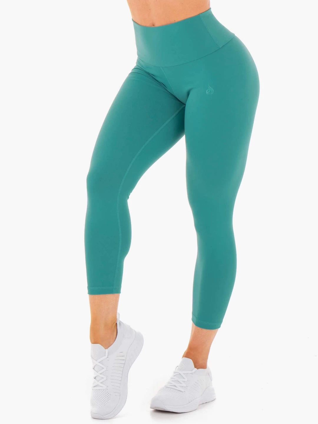 Motion High Waisted 7/8 Scrunch Bum Leggings - Teal 2 Motion High Waisted 7/8 Scrunch Bum Leggings - Teal - Image 2