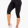 Motion High Waisted Capri Leggings - Black