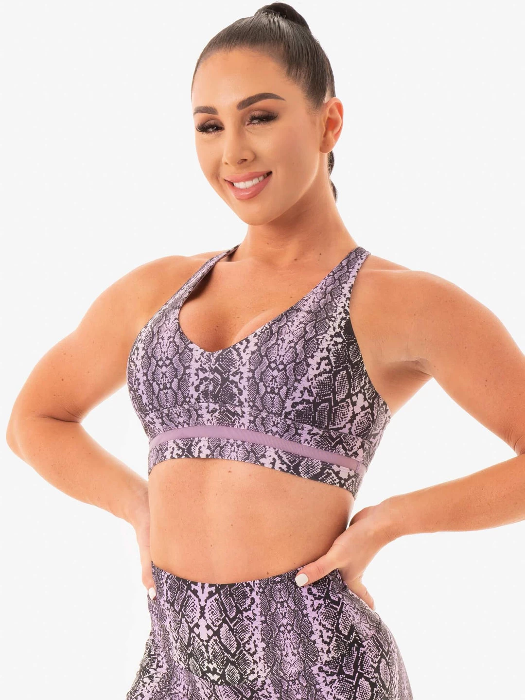NEM X RW Sports Bra - Purple Snake 3 NEM X RW Sports Bra - Purple Snake - Image 3