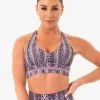 NEM X RW Sports Bra - Purple Snake