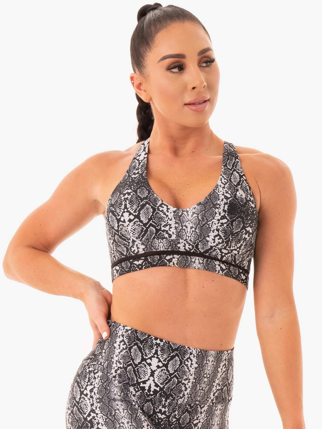 NEM X RW Sports Bra - White Snake 1 NEM X RW Sports Bra - White Snake