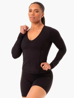 NKD Align Long Sleeve Training Top - Black