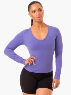 NKD Align Long Sleeve Training Top - Purple -Ryderwear nkd align long sleeve training top purple clothing ryderwear 239065 1080x
