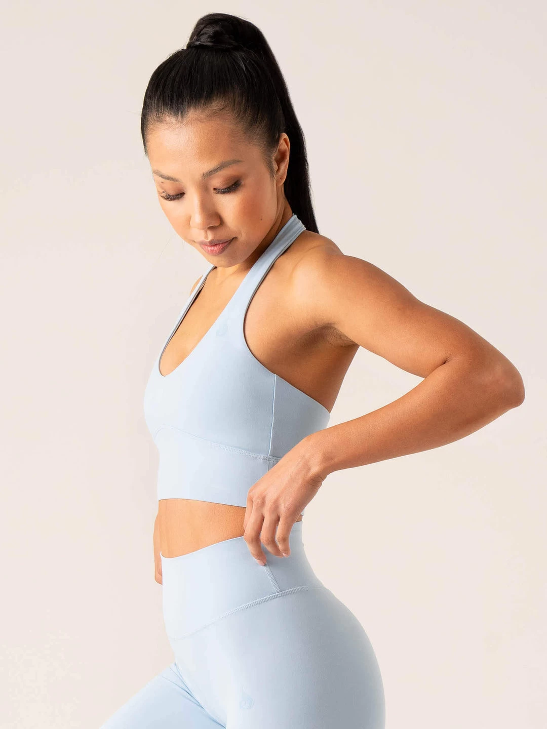 NKD Arch Halter Sports Bra - Baby Blue 6 NKD Arch Halter Sports Bra - Baby Blue - Image 6