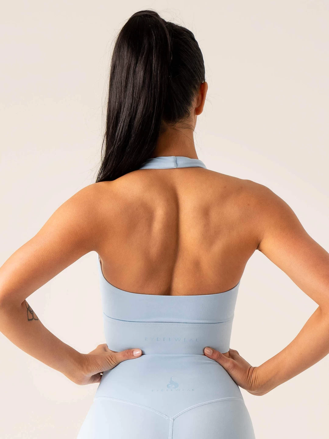 NKD Arch Halter Sports Bra - Baby Blue 7 NKD Arch Halter Sports Bra - Baby Blue - Image 7