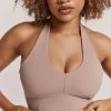 NKD Arch Halter Sports Bra - Taupe