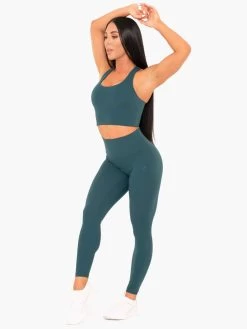 NKD High Waisted Leggings - Teal -Ryderwear nkd high waisted leggings teal clothing ryderwear 294396 1080x