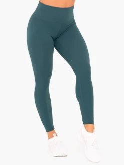 NKD High Waisted Leggings - Teal -Ryderwear nkd high waisted leggings teal clothing ryderwear 741413 1080x