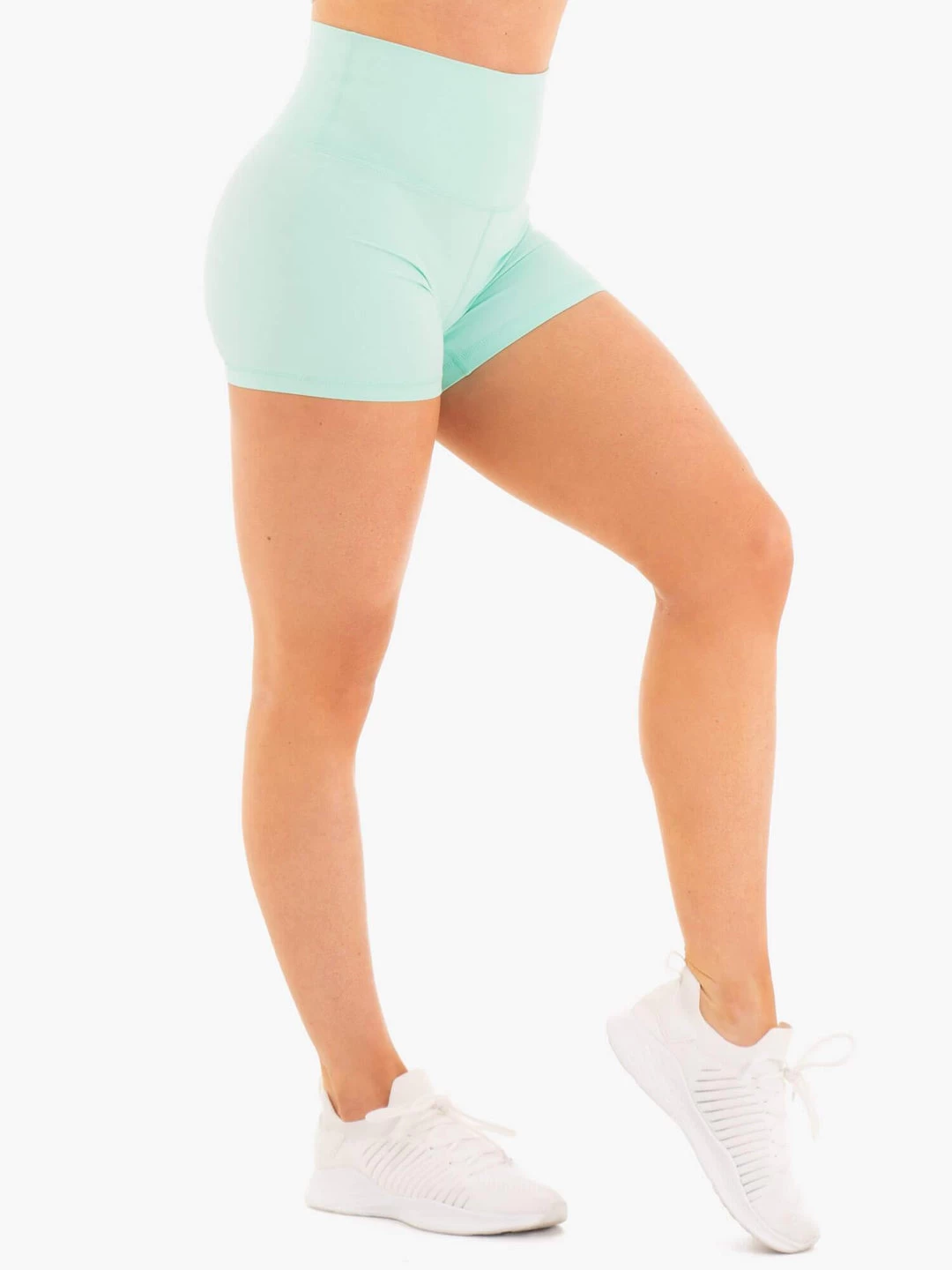 NKD High Waisted Shorts - Aqua 4 NKD High Waisted Shorts - Aqua - Image 4