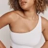 NKD One Shoulder Tank Bra - White