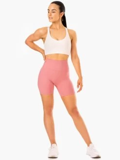 NKD Refine High Waisted Shorts - Dusty Pink -Ryderwear nkd refine high waisted shorts dusty pink clothing ryderwear 986649 1080x