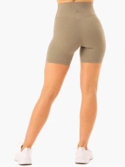 NKD Refine High Waisted Shorts - Khaki 6 NKD Refine High Waisted Shorts - Khaki -Ryderwear nkd refine high waisted shorts khaki clothing ryderwear 378995 1080x