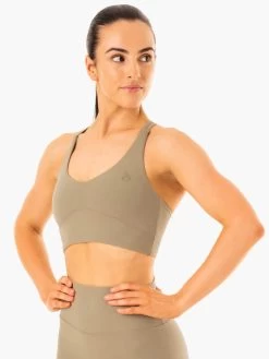 NKD Refine Sports Bra - Khaki -Ryderwear nkd refine sports bra khaki clothing ryderwear 201452 1080x