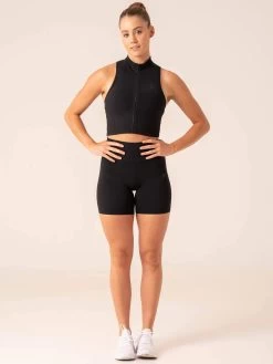 NKD Zip Tank - Black -Ryderwear nkd zip tank black clothing ryderwear 410136 1080x