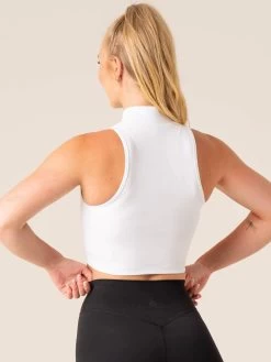 NKD Zip Tank - White -Ryderwear nkd zip tank white clothing ryderwear 226614 1080x