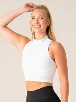 NKD Zip Tank - White -Ryderwear nkd zip tank white clothing ryderwear 440107 1080x