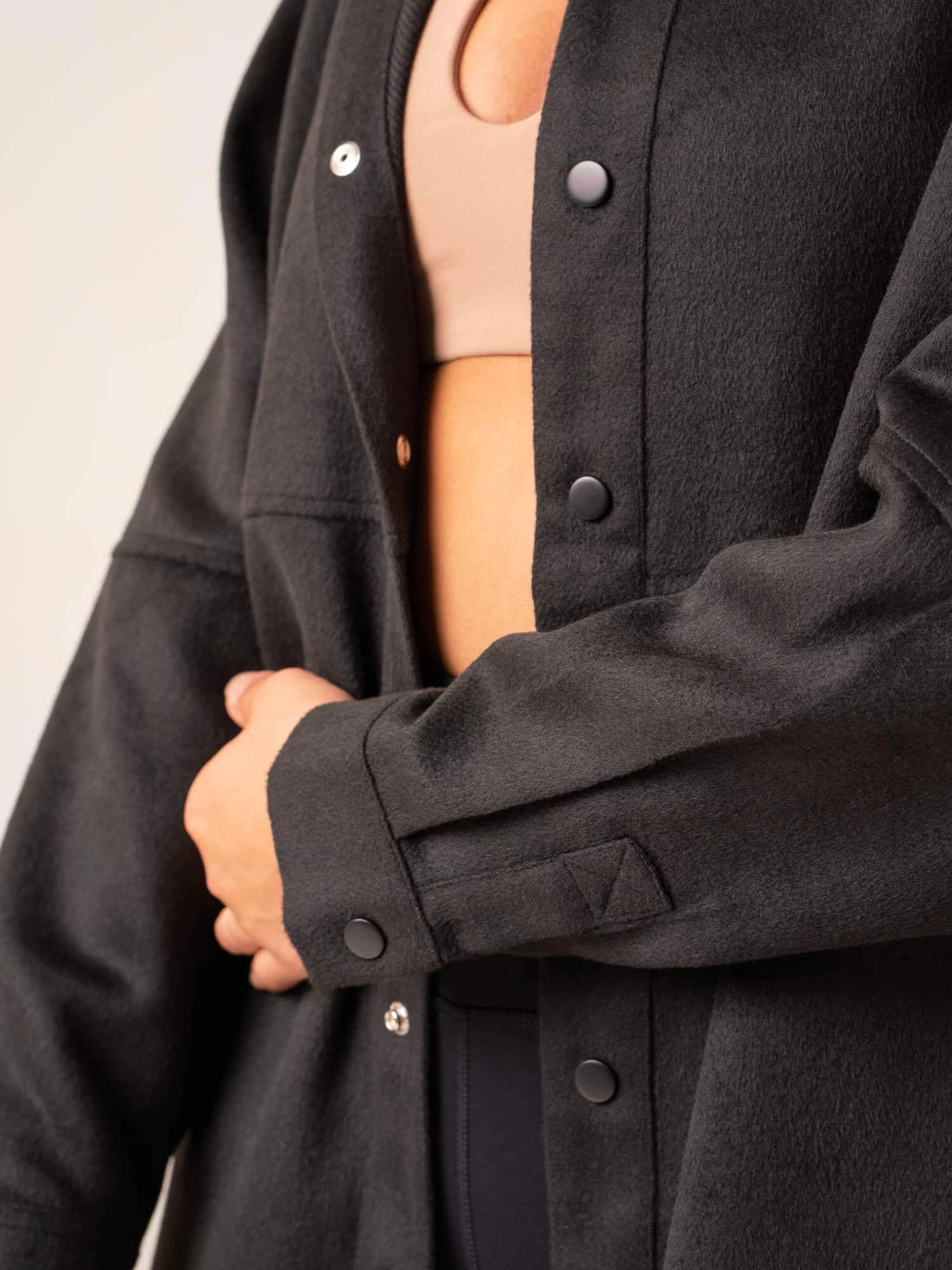 Oversized Shacket - Black 2 Oversized Shacket - Black - Image 2