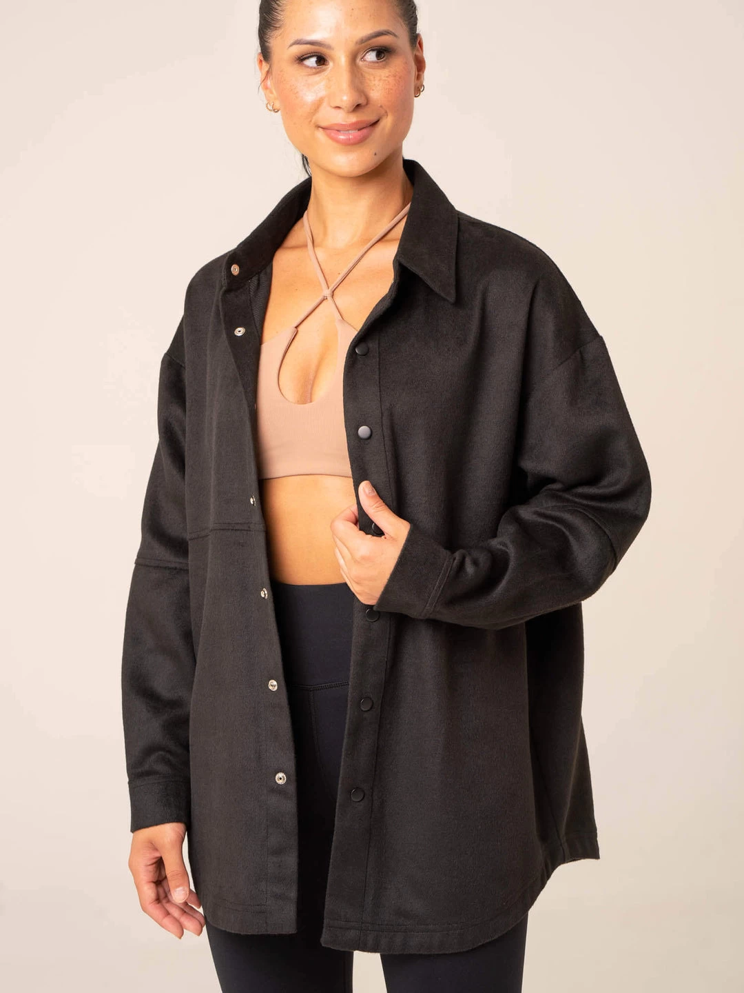 Oversized Shacket - Black 5 Oversized Shacket - Black - Image 5