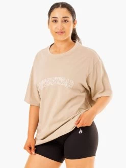 Oversized T-Shirt - Sandstone -Ryderwear oversized t shirt sandstone clothing ryderwear 562512 1080x