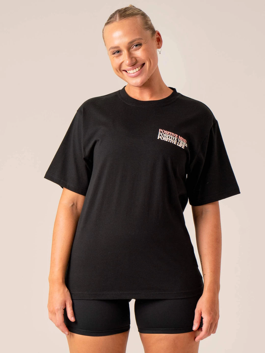 Positive Vibes T-Shirt - Black 2 Positive Vibes T-Shirt - Black - Image 2