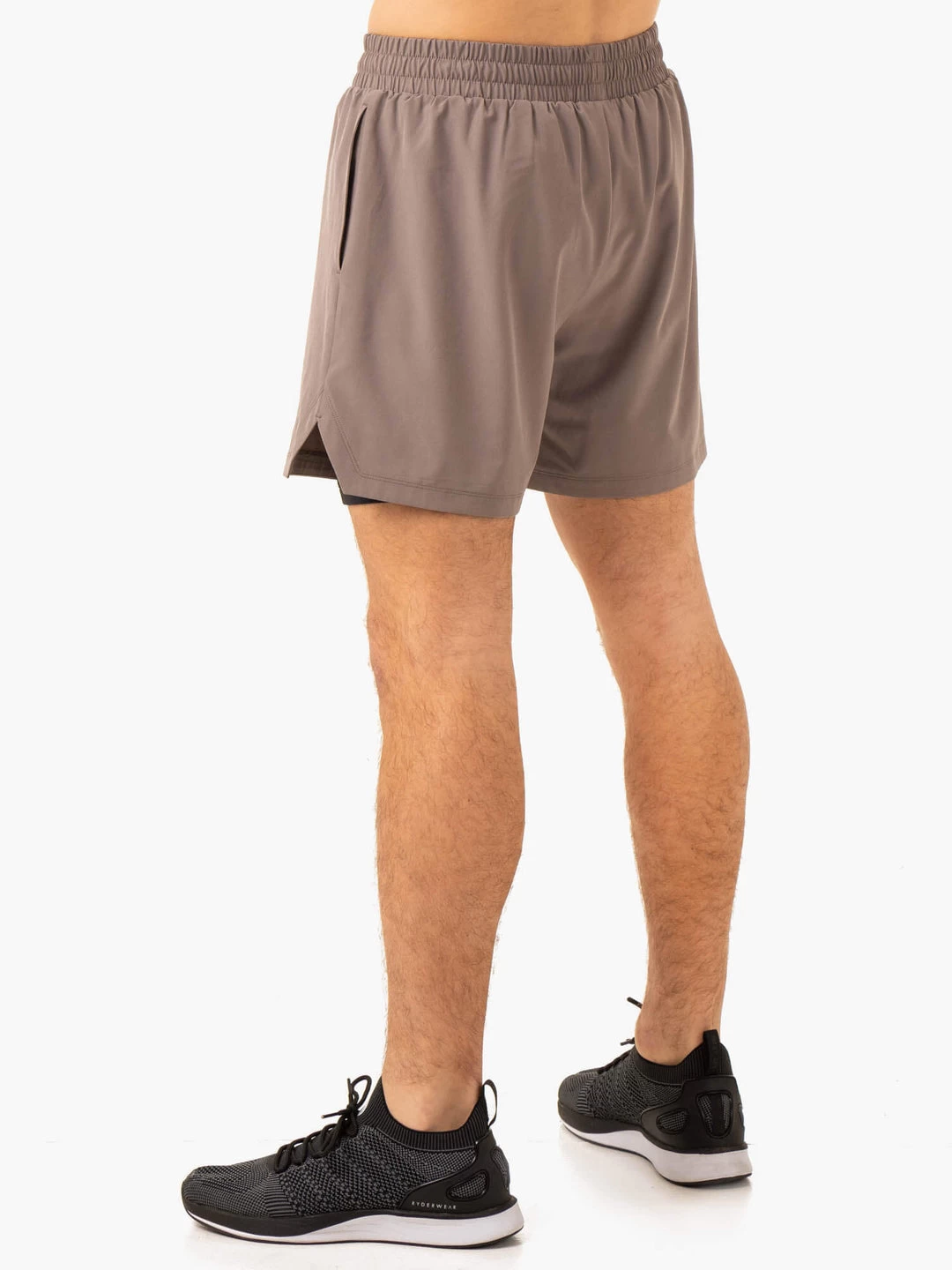 Pursuit 2 In 1 Training Shorts - Taupe 2 Pursuit 2 In 1 Training Shorts - Taupe - Image 2