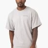 Pursuit Oversized Fleece T-Shirt - Light Grey Marl