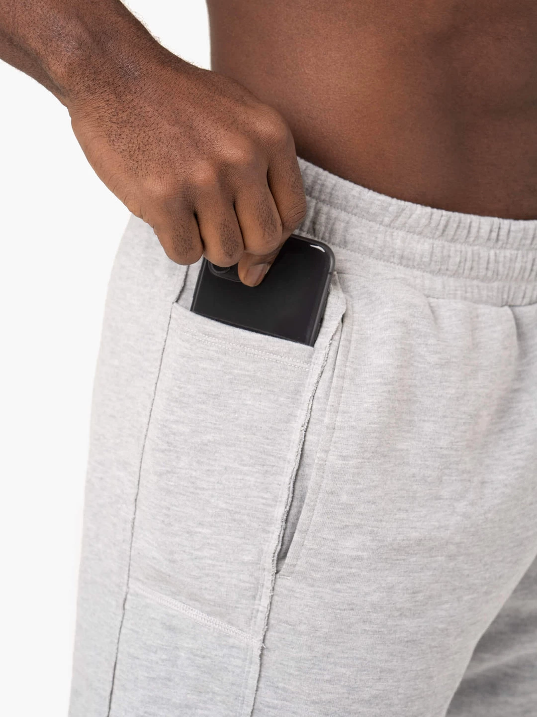 Pursuit Track Shorts - Light Grey Marl 4 Pursuit Track Shorts - Light Grey Marl - Image 4