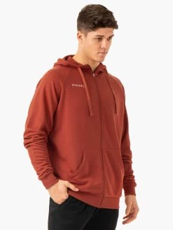 Pursuit Zip Up Hoodie - Red Clay -Ryderwear pursuit zip up hoodie red clay clothing ryderwear 464345 1080x