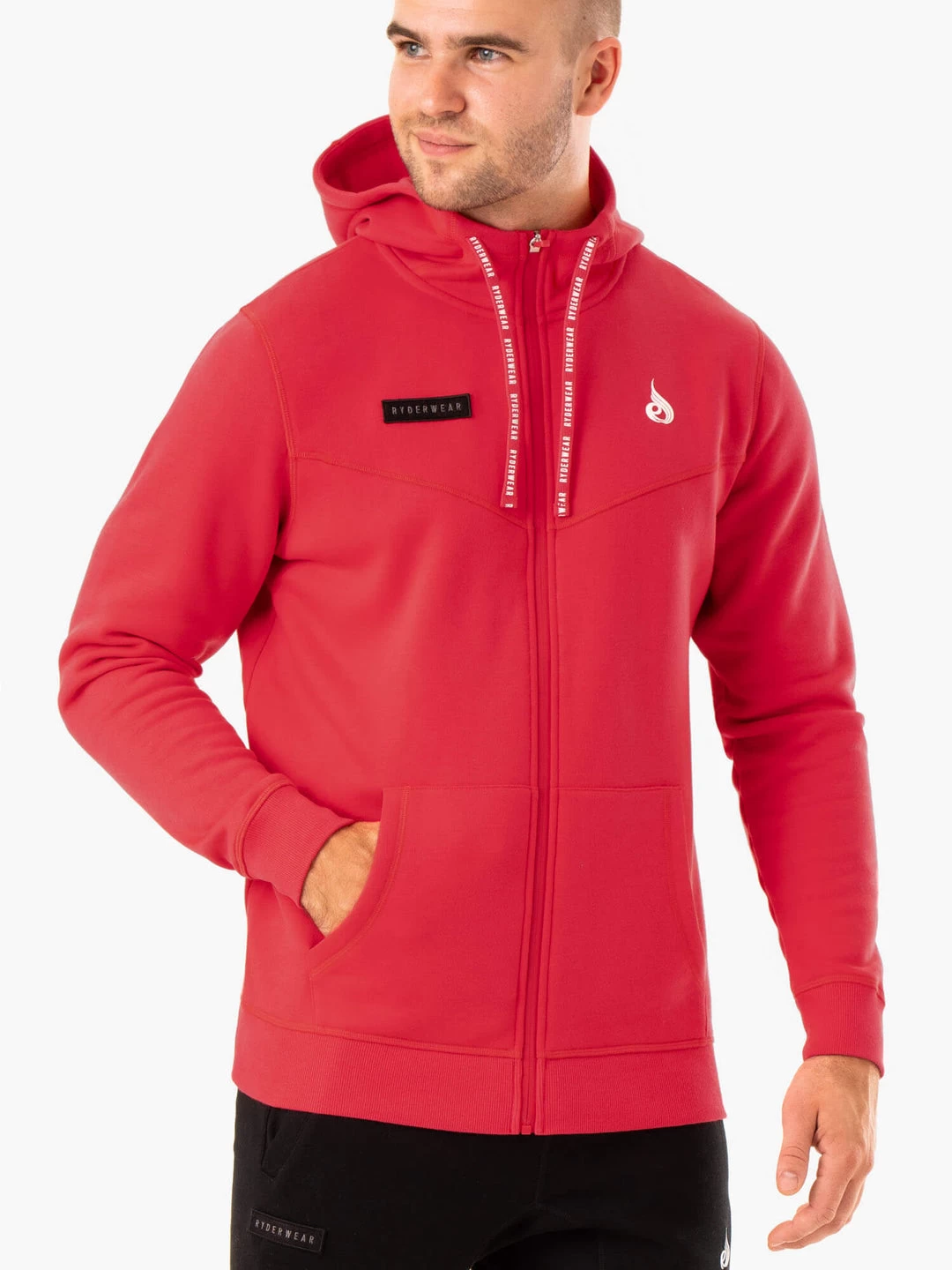 Recharge Zip Up Hoodie - Red 3 Recharge Zip Up Hoodie - Red - Image 3