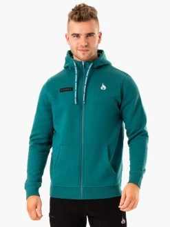 Recharge Zip Up Hoodie - Teal