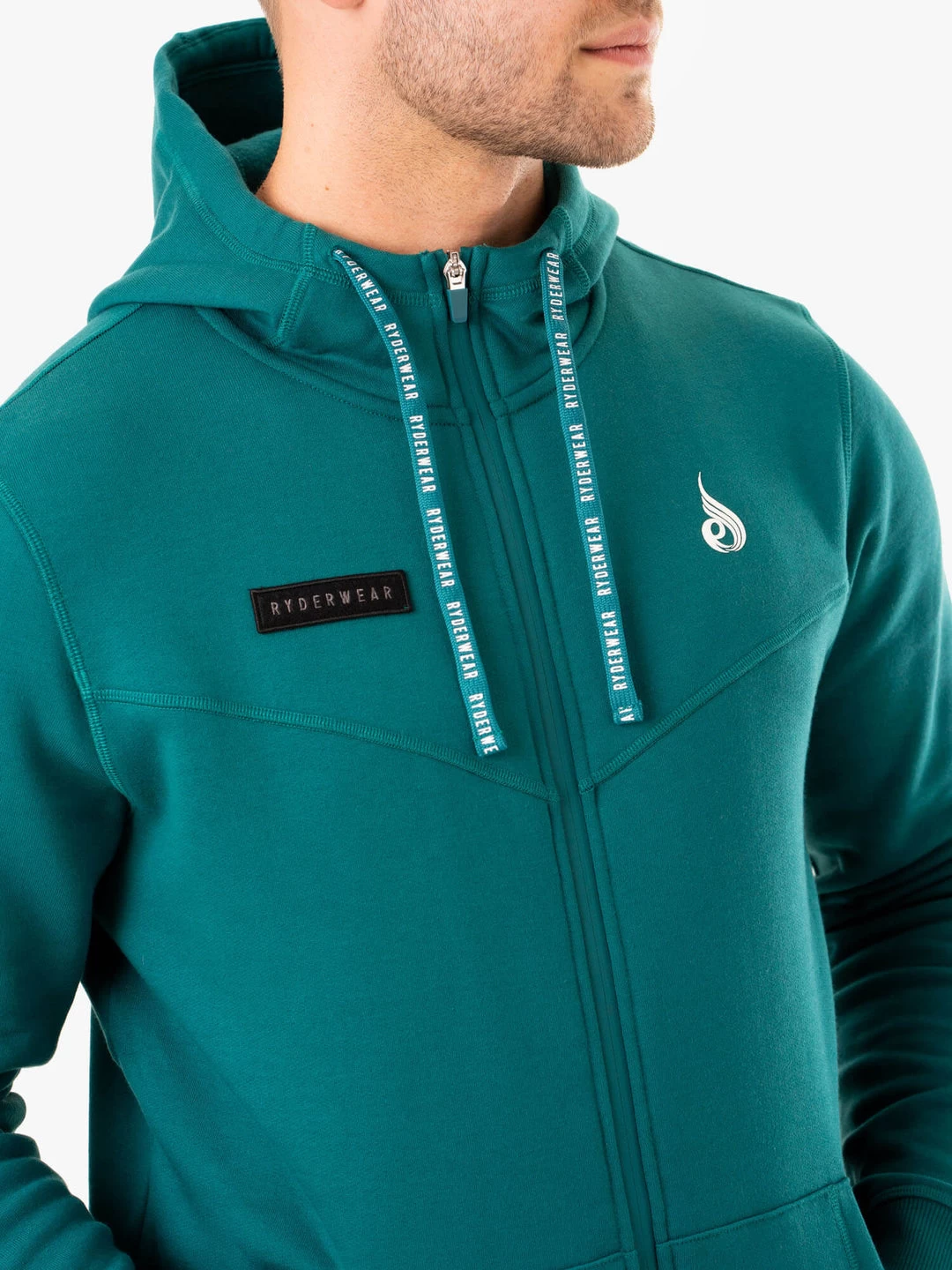 Recharge Zip Up Hoodie - Teal 4 Recharge Zip Up Hoodie - Teal - Image 4