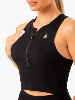 Reflex Zip Up Tank - Black -Ryderwear reflex zip up tank black clothing ryderwear 281880 1080x