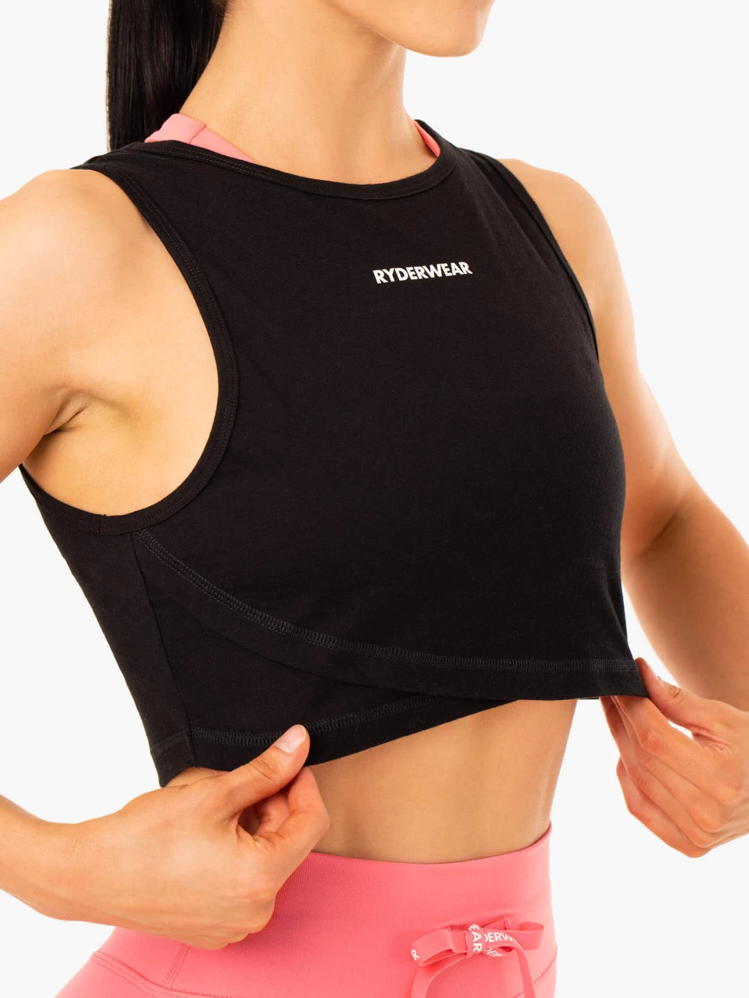 Replay Cross Over Tank - Black 4 Replay Cross Over Tank - Black - Image 4