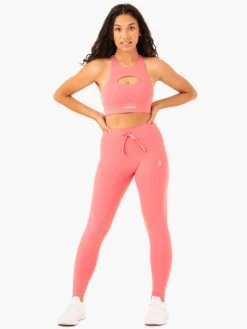Replay High Waisted Leggings - Coral -Ryderwear replay high waisted leggings coral clothing ryderwear 512133 1080x